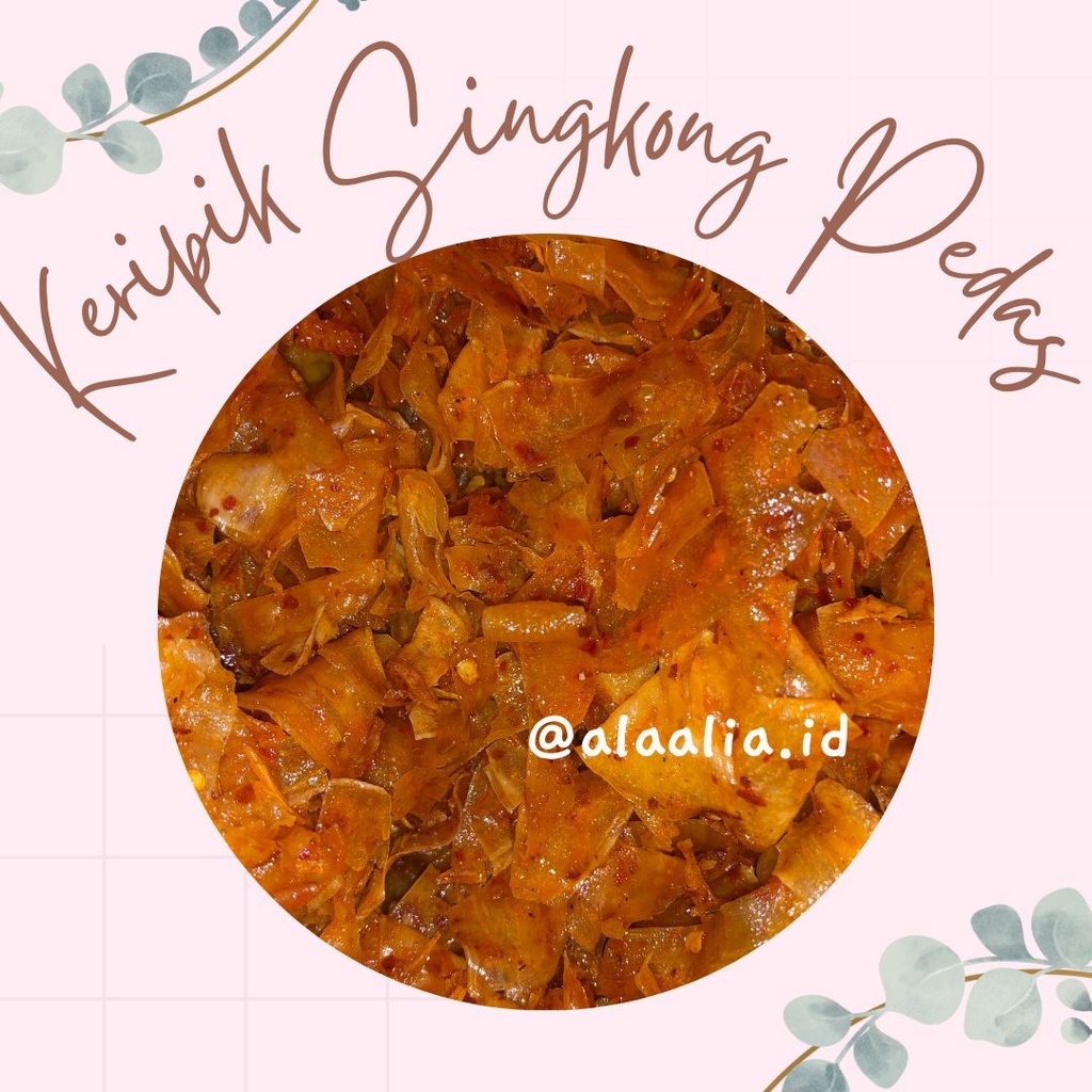 

KERIPIK SINGKONG PEDAS TOPLES 1000ML BY ALAALIA