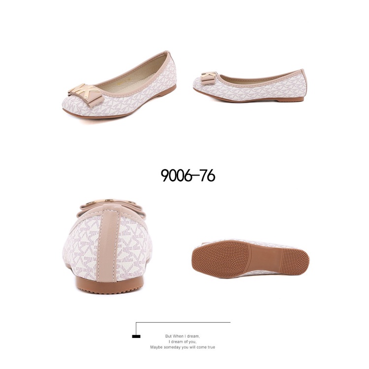 SHOES Signature Logo Bow Ballerinas Flat Shoes #9006-76