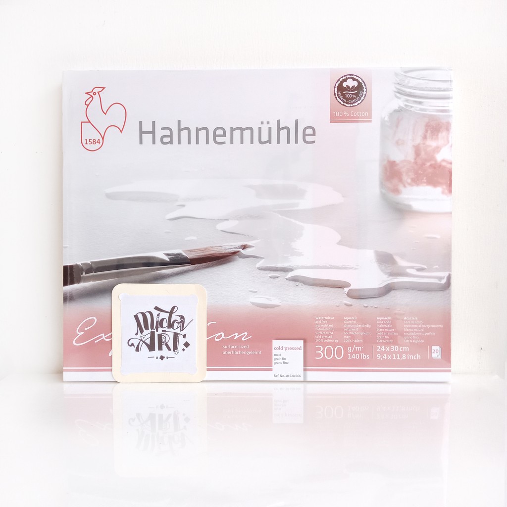 

Hahnemuhle Expression 24x30cm Cold Press 300gsm Watercolour Pad 20 lembar