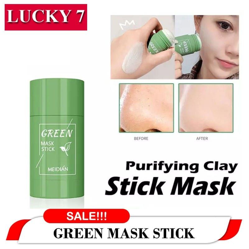 DE 3 [ COD ] GREEN STICK MASK MEIDIAN ORIGINAL 100% MASKER WAJAH GREEN TEA