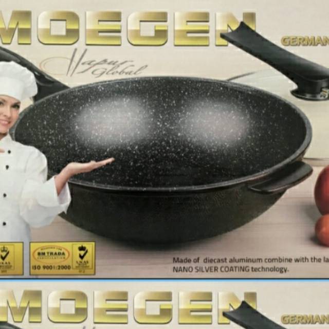 WOK PAN MOEGEN GERMANY MARBLE COATING 30 CM