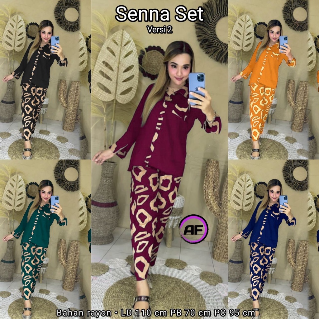 SETELAN WANITA KEKINIAN ONE SET RAYON WAKA | SETELAN WAKA | SENNA SET SETELAN ORI NAURA