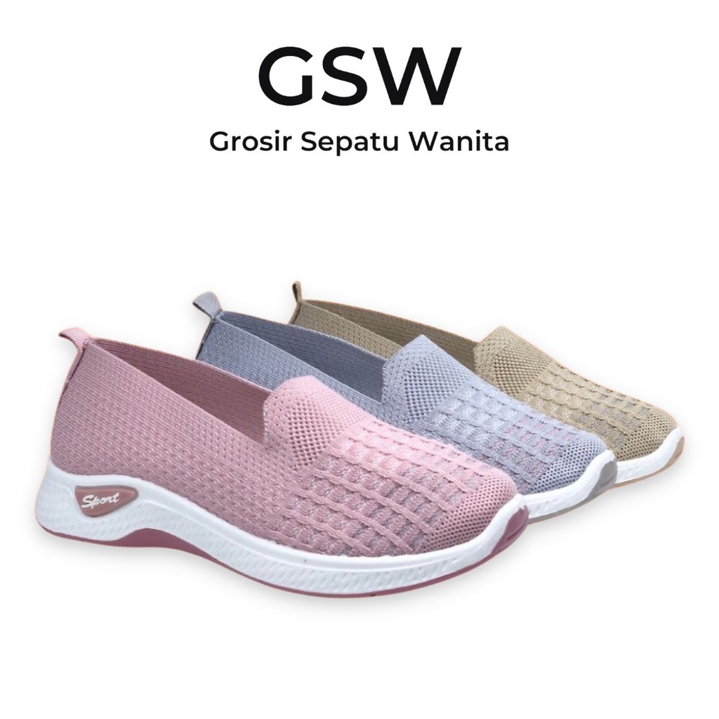 GSW Flatshoes wanita import flyknit Premium ( TP28 ) Original GSW