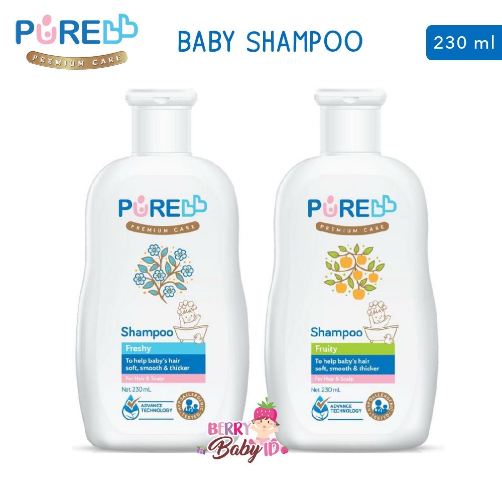 PureBB Baby Shampoo Freshy Fruity Shampo Bayi &amp; Anak 230 ml Pure BB Pure Baby Berry Mart