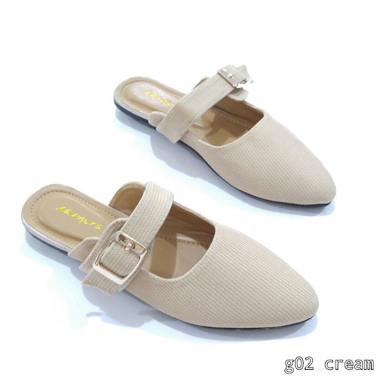 Borneo Sendal Wanita Slip On Sandal Mules Gesper Premium by Xavyera kd g02