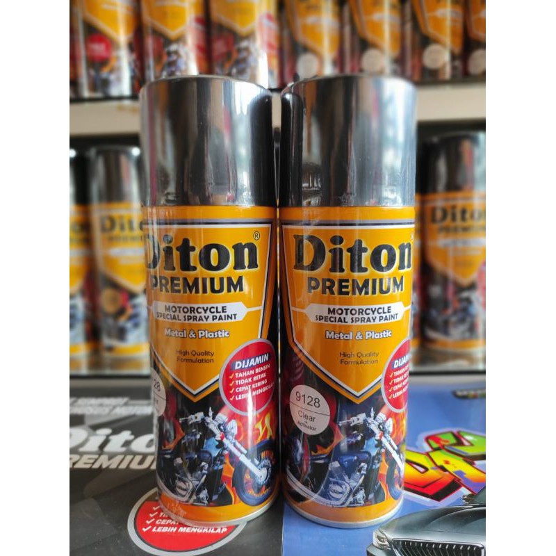 Jual Diton Premium 9128 Clear Gloss + Activator 400ML Cat Semprot(Pilox