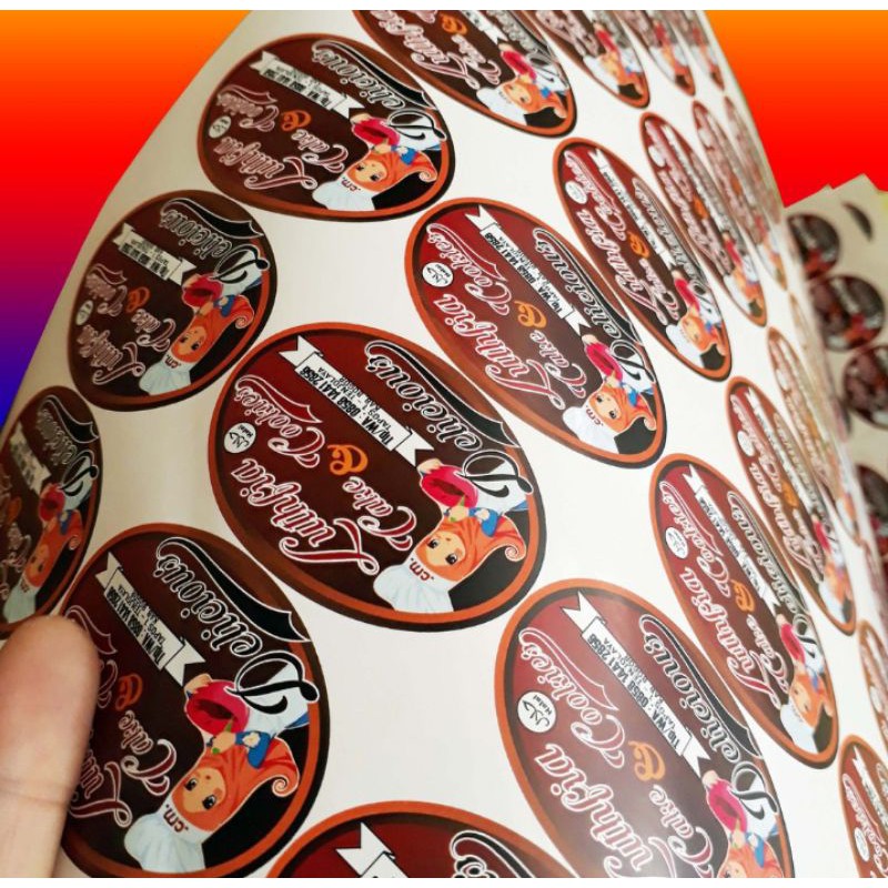 PROMO Stiker Custom Chromo / Cetak Label Stiker Chromo / Custom Design Chromo Stiker