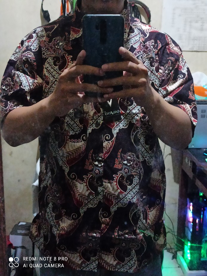 Galvano Kemeja Batik Big Size Pria Baju Lengan Pendek Atasan Batik Modern Reguler Fit Besar