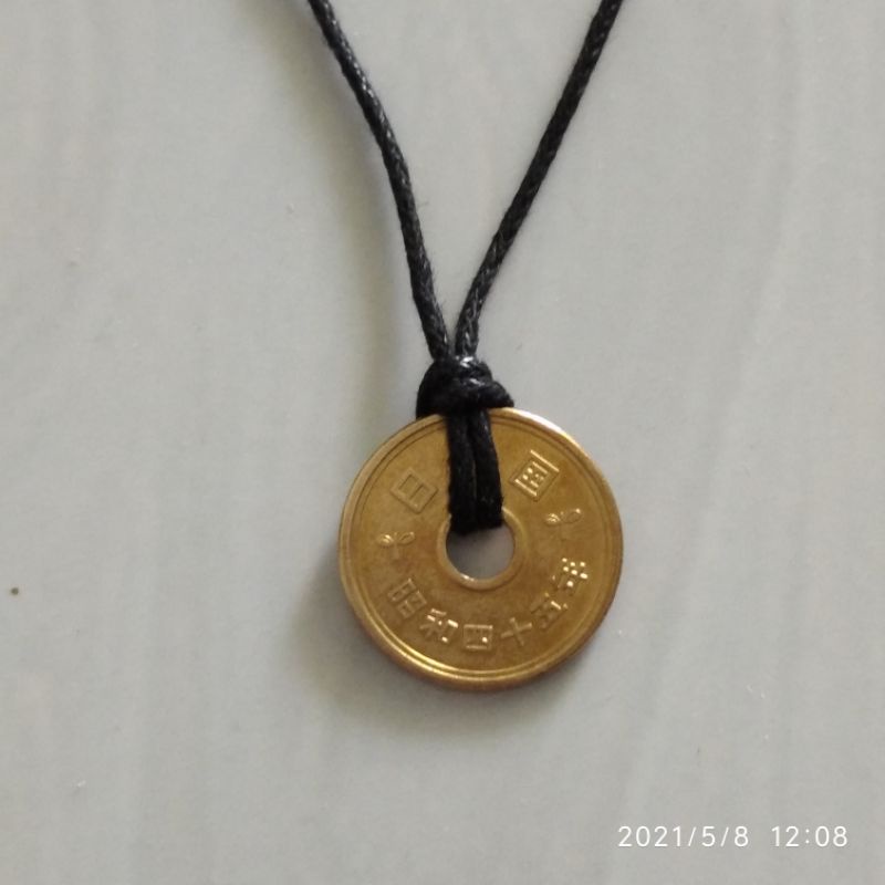 KALUNG KOIN BOLONG OLD COIN ASLI PRIA WANITA