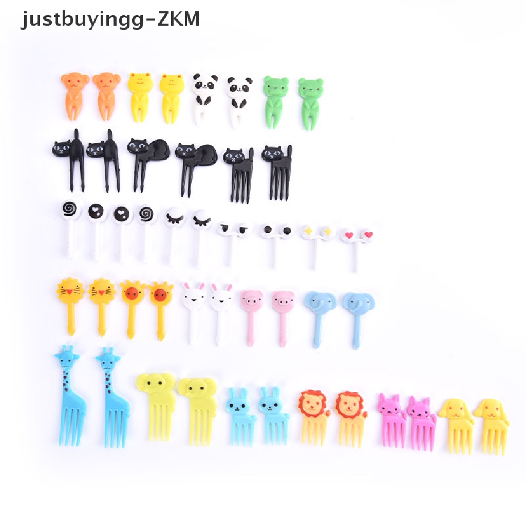 [justbuyingg] Fruit Fork Mini Cartoon Kids Food Fruit Pick Toothpick Party Decor Random Color [zkm]