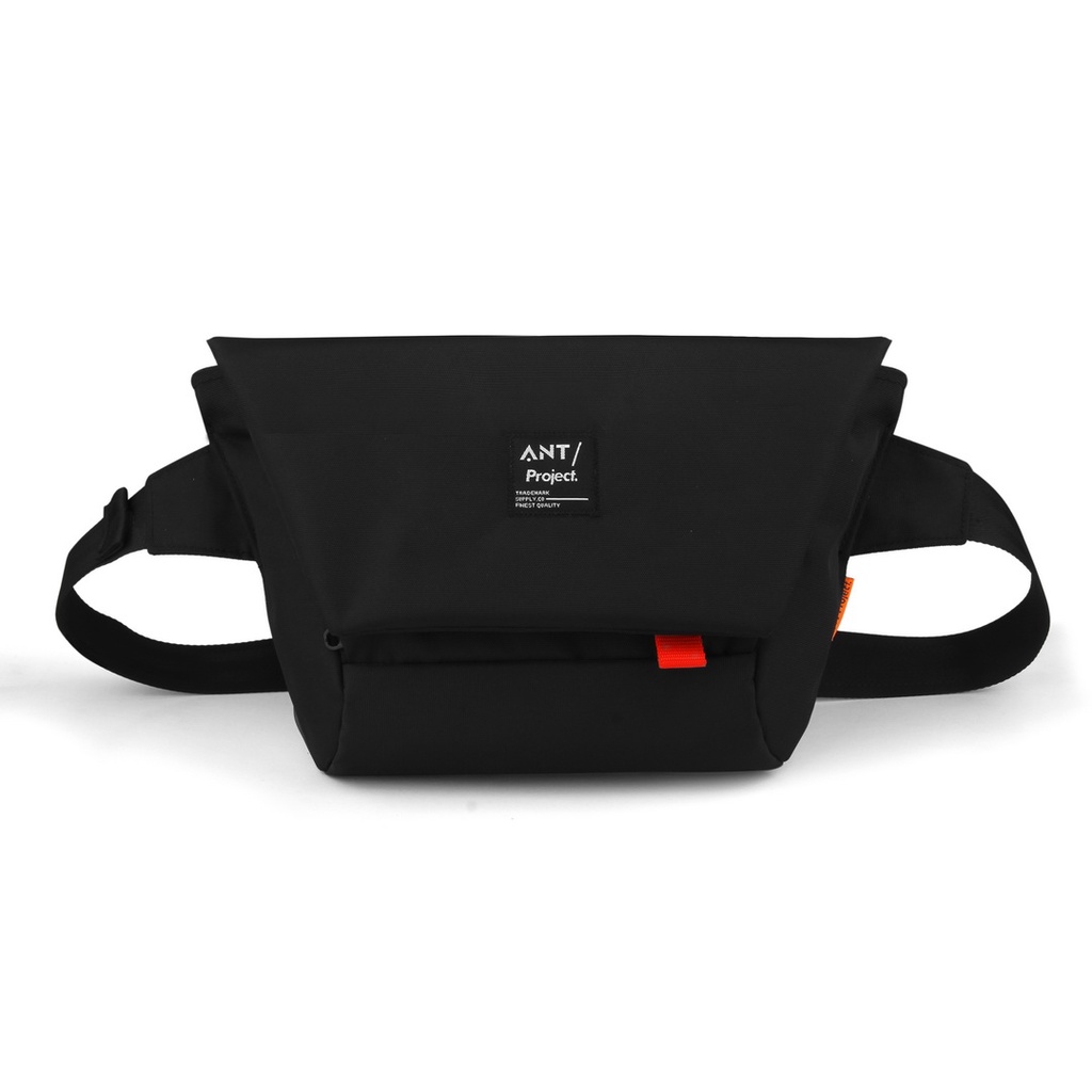 ANT PROJECT - Shoulder Bag Pria ALPHA - Waist Bag Pria Full Black