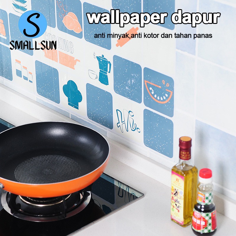 Wallpaper DAPUR stiker Anti Cipratan Minyak 45 x 70 cm bahan Aluminium Foil Wallsticker