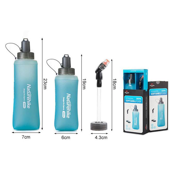 Botol Lipat Soft Shell Flask Naturehike 420Ml Nh17S028-B