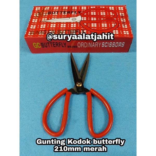 Gunting Kodok Butterfly 210mm gg merah lapis plastik =rp.14.750/pcs