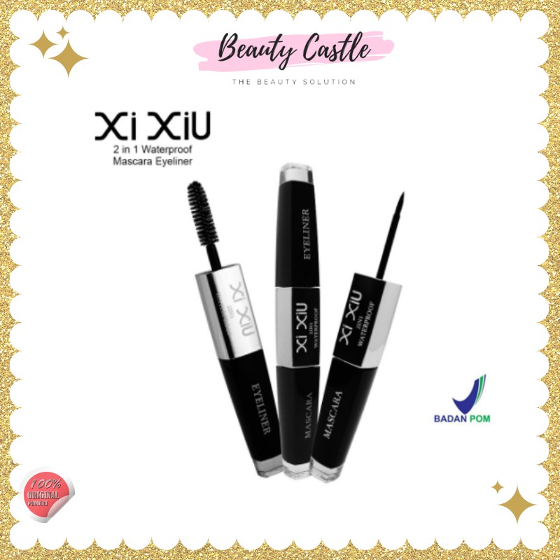 [BPOM] Xi Xiu 2 in 1 Maskara Dan Eyeliner Xixiu 2 in 1 Mascara | Waterproof | Longlasting