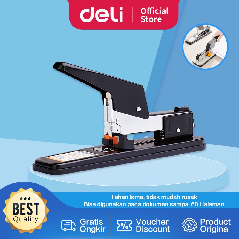 

Deli Stapler Heavy Duty 50sheets Mudah untuk mengganti dan mengisi staples E0392