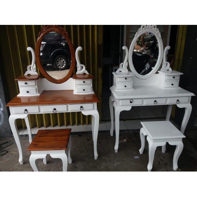 meja rias ukir jati / tolet kartini / meja rias