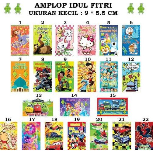 

Kualitas Terbaik Amplop Lebaran Murah Angpao Idul Fitri Karakter Cantik Isi 10 Pcs Smal