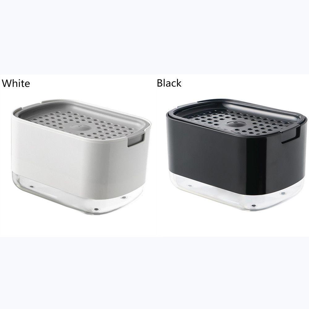 Dispenser Pompa Sabun Atas Alat Dapur Isi Detergen Double Layer Manual Press Cairan Pembersih Kotak