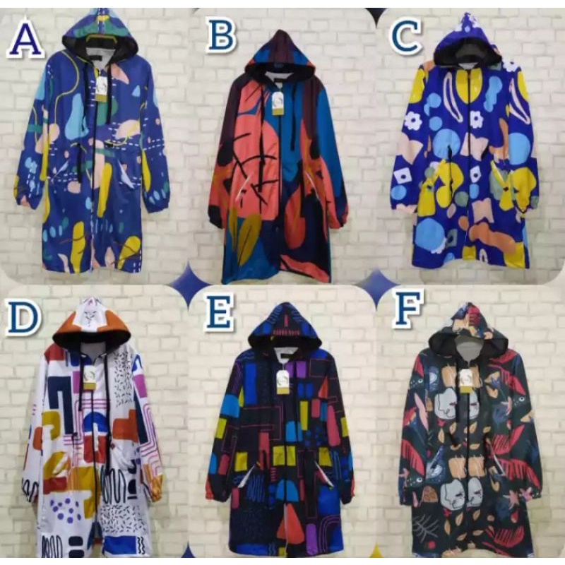 [ READY STOCK ] JAKET PRINTING TUNIK WANITA HOODIE PRINTING