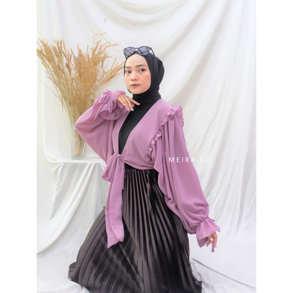 RUFFLE CROP OUTER / OUTER RUFFLE / OUTER SUMMER / OUTER PANTAI / KARDIGAN REMPEL