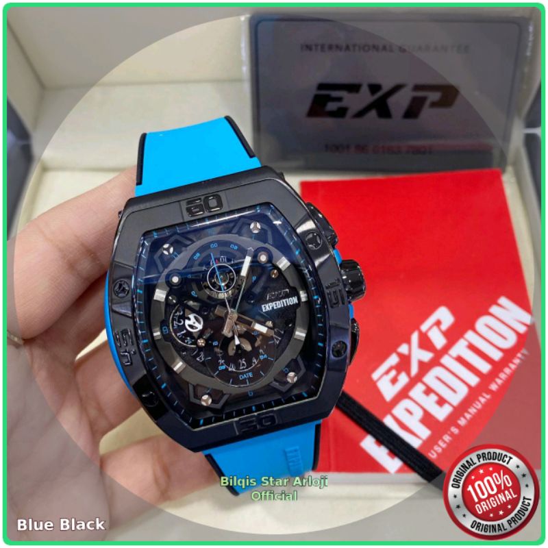 Jam Tangan Pria Kotak Expedition E6800 Mc Tali Karet FKM Original