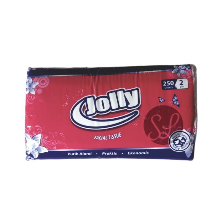 Facial Tissue Jolly by Paseo 1 Pack / Tisu Tissue JOLLY 250 Sheets 2ply