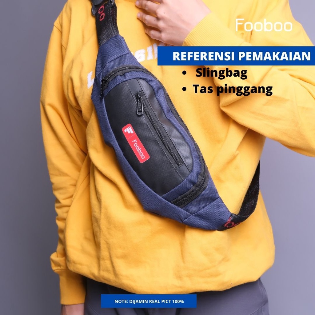 FOOBOO TAS PINGGANG SELEMPANG PRIA