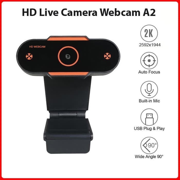 Webcam 2K Built in Mic camera live video 5MP Auto Focus Incus A2 Original