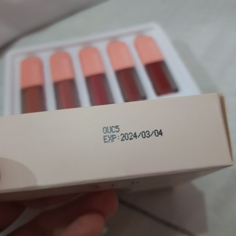 lipstik kimuse living coral liquid matte lipstick set A01-05 prelove