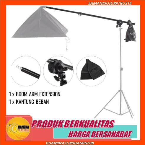 Extension Boom Arm Softbox dan Reflektor Stand Boom Arm Stand Bar