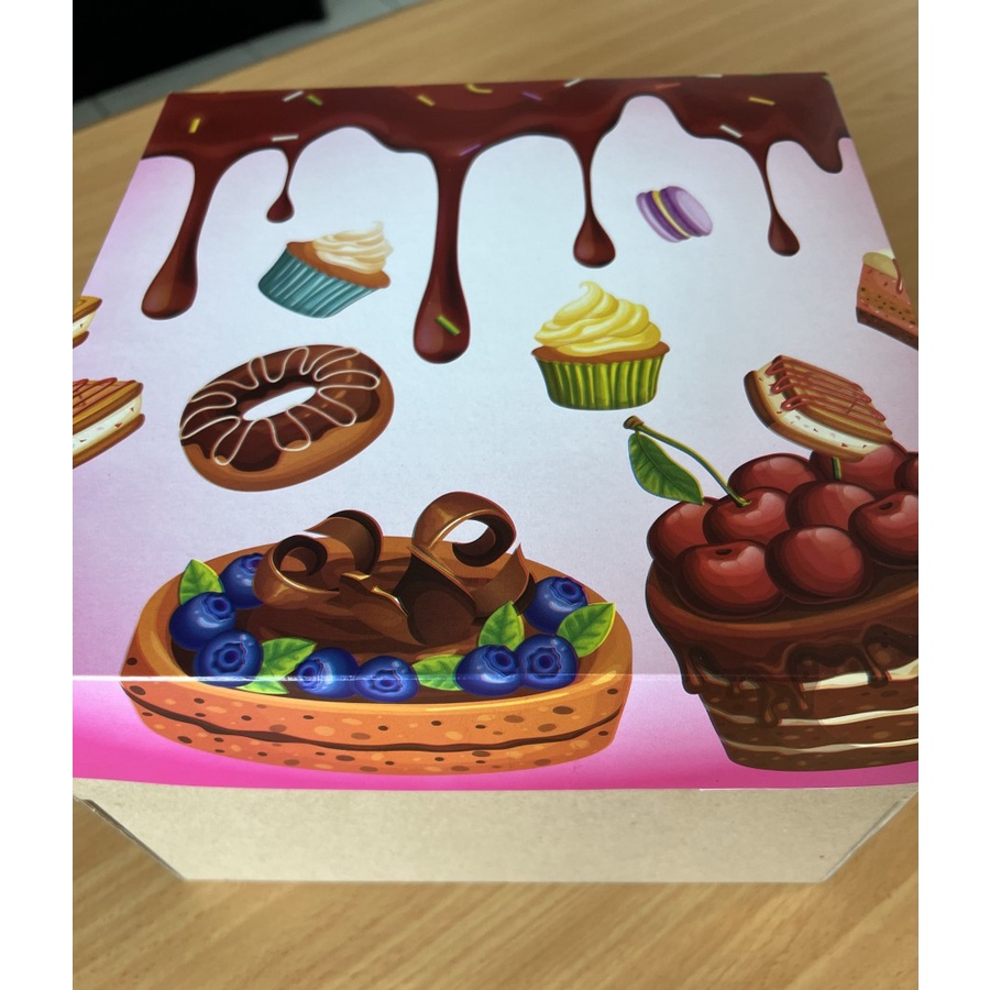 

Box Packaging Hampers Dus Kemasan Cheese Cake Kotak Souvenir Gift Kardus Kue Brownies Ukuran 22x22 cm