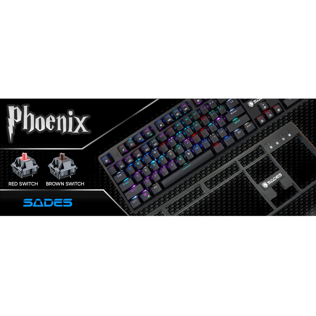 Keyboard gaming sades mechanical Rgb Phoenix with kailh switch