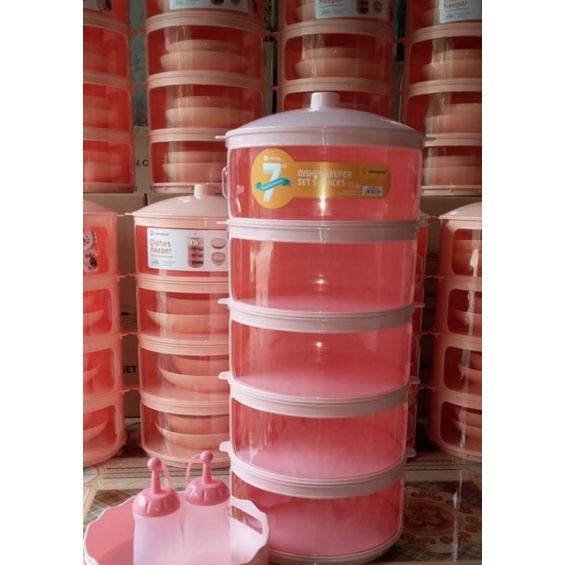 Technoplast - Tudung Saji Dishes Keeper Set 5 Susun