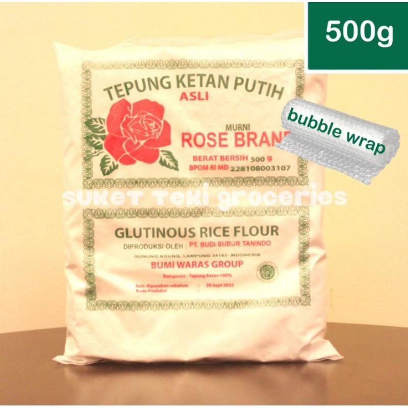 Tepung Ketan Putih Rose Brand 500 gr SATUAN Glutinous Rice READY