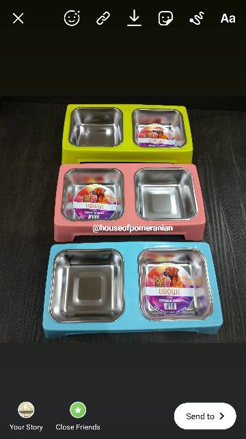 Tempat makan minum hewan anjing kucing kelinci dog food bowl stainless melamine