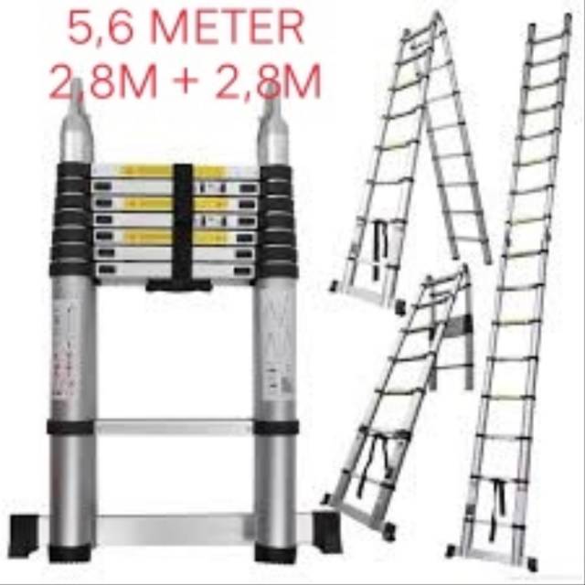 Tangga Teleskopik Double 5,6 meter