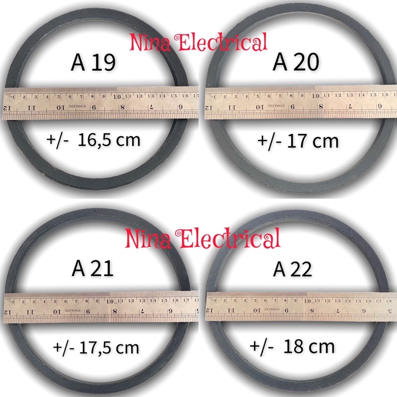 Van Belt Mesin Cuci Tipe A19-A34 / A23,5-A33,5 /KARET BELT MESIN CUCI