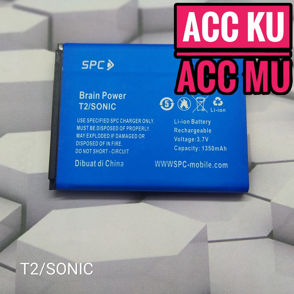 BATRE BATTERY SPC T2 SONIC BATERAI SPC T2 SONIC ORIGINAL