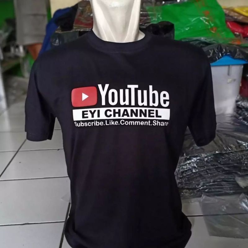 kaos distro youtube channel request nama channel / atasan keren / baju pria wanita murah