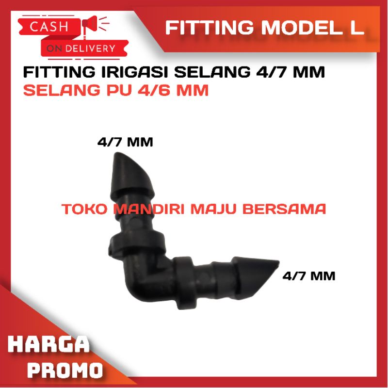 KONEKTOR NEPEL ELBOW SELANG 4/7 MM / FITTING / IRIGASI / ELWOW