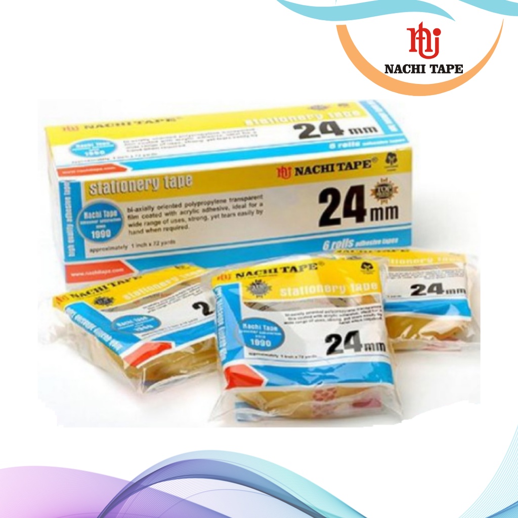 

STATIONERY TAPE YELLOW / ISOLASI NACHI KUNING 24 MM x 72 YARD