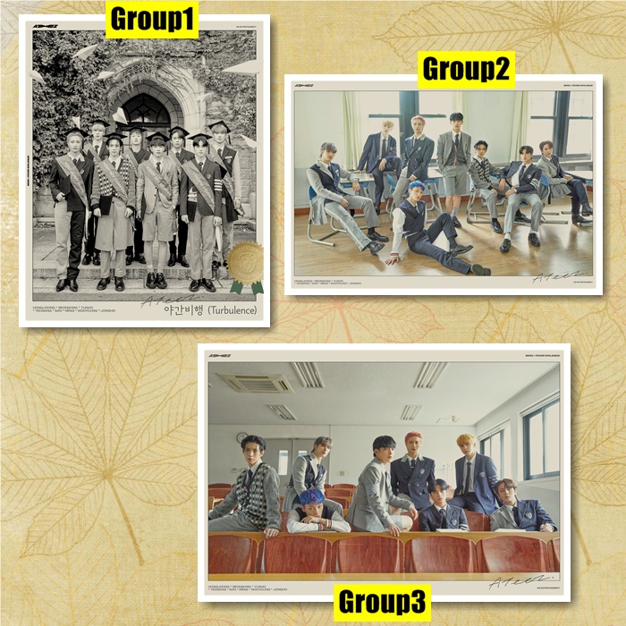 Poster ATEEZ ZERO FEVER EPILOGUE Turbulence - Hongjoong Seonghwa Yunho Yeosang San Mingi Wooyoung Jo