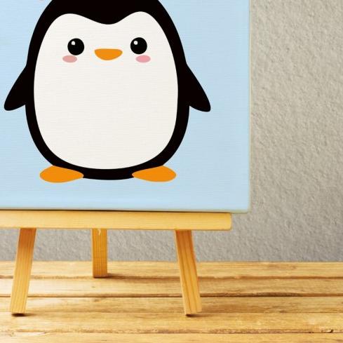 

❁ DIY PAINT BY NUMBER KANVAS 20X20 - pinguin ✪