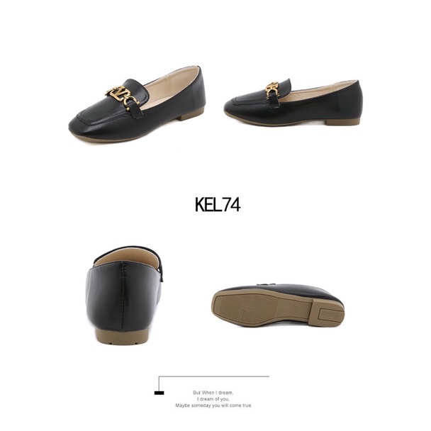 (GRATIS ALAS KAKI) Nicole sepatu Flat Shoes Wanita Kelsey / Sepatu Loafer Wanita KEL74