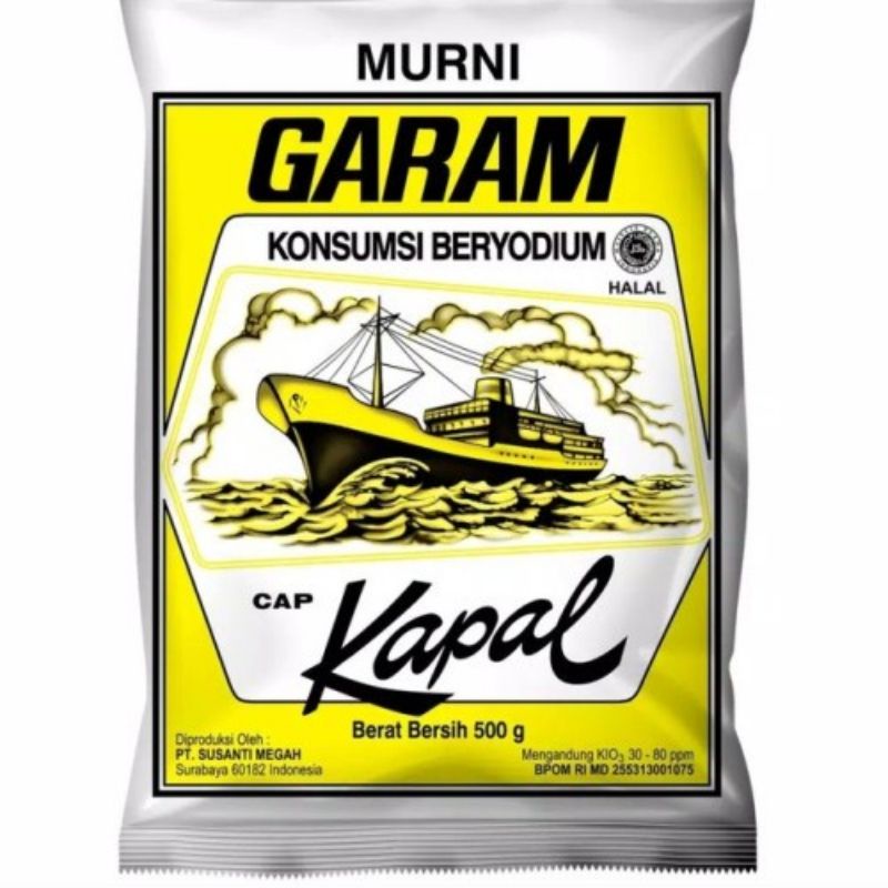 

Garam Cap Kapal / Garam Dapur / Garam Meja Beryodium 500 gr