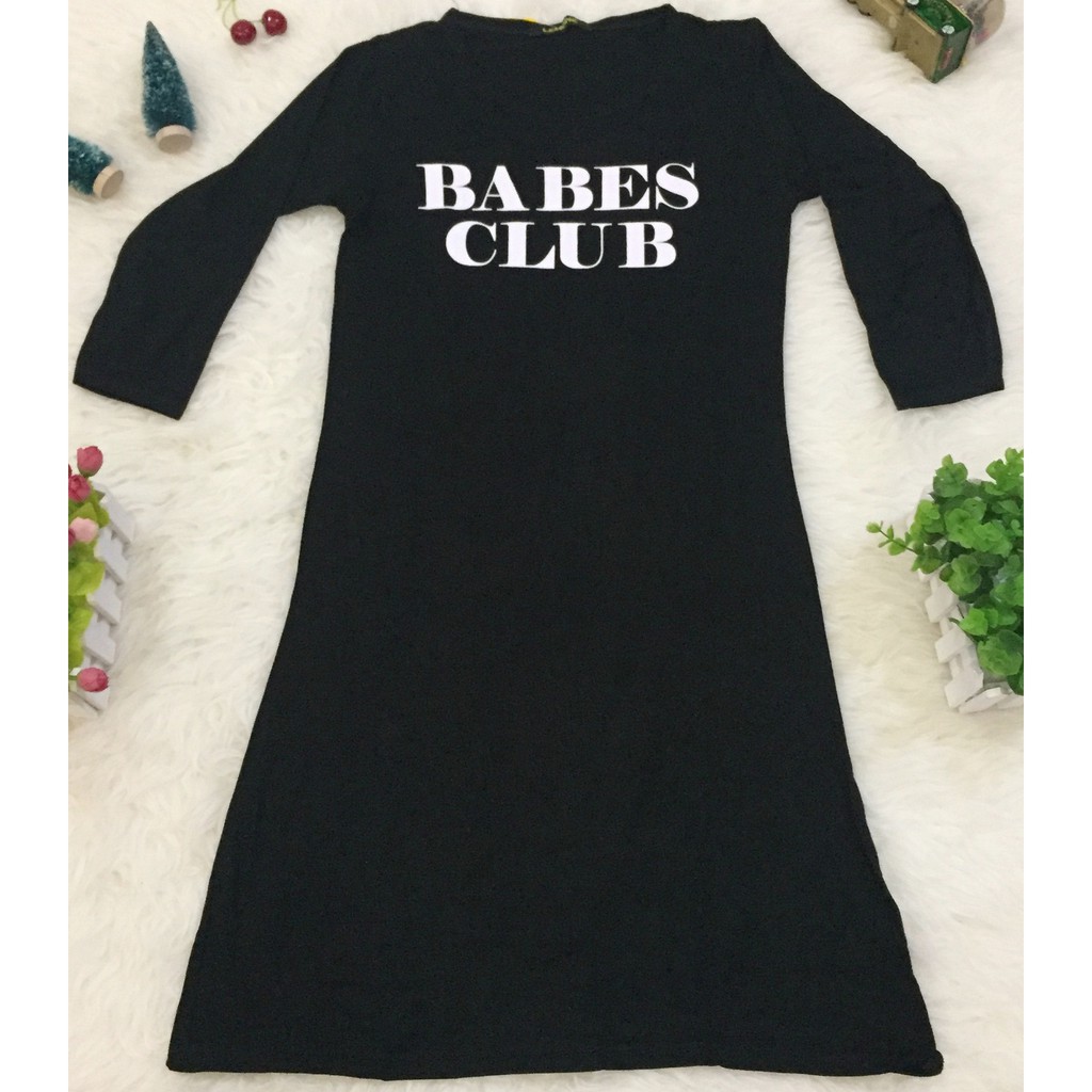 Kaos Wanita, Kaos Motif , Kaos Jumbo , LEMONE Black BABES CLUB,DRESS
