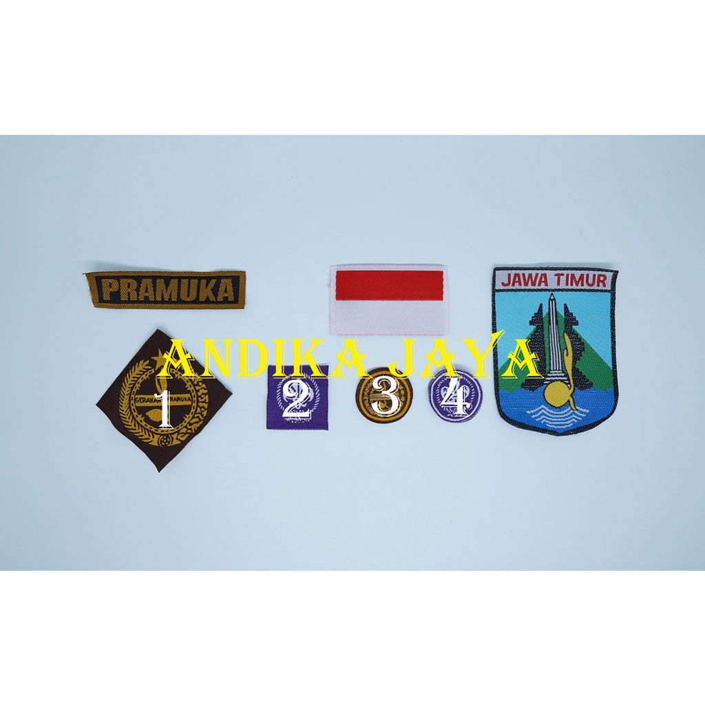 Badge Logo Bet Pramuka Atribut Putra Putri Seragam Sekolah SD SMP SMA SLTP SLTA Woven Bordir