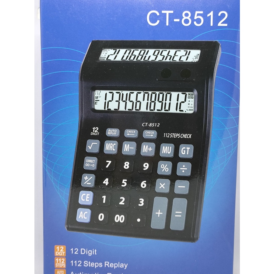 

KALKULATOR CT8512 2 LAYAR 12 DIGIT Ada Tempat pulpen