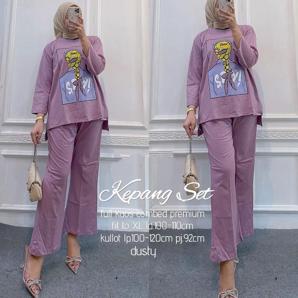 Kefang Set / Setelan Wanita Kekinian / Setelan Wanita / Setelan / Setelan Wanita Kekinian Import / Setelan Wanita Jumbo / Setelan Wanita Terbaru / Setelan Wanita Import / Set Wanita / Set Wanita Kekinian / Set Wanita Import / Set Wanita Korea